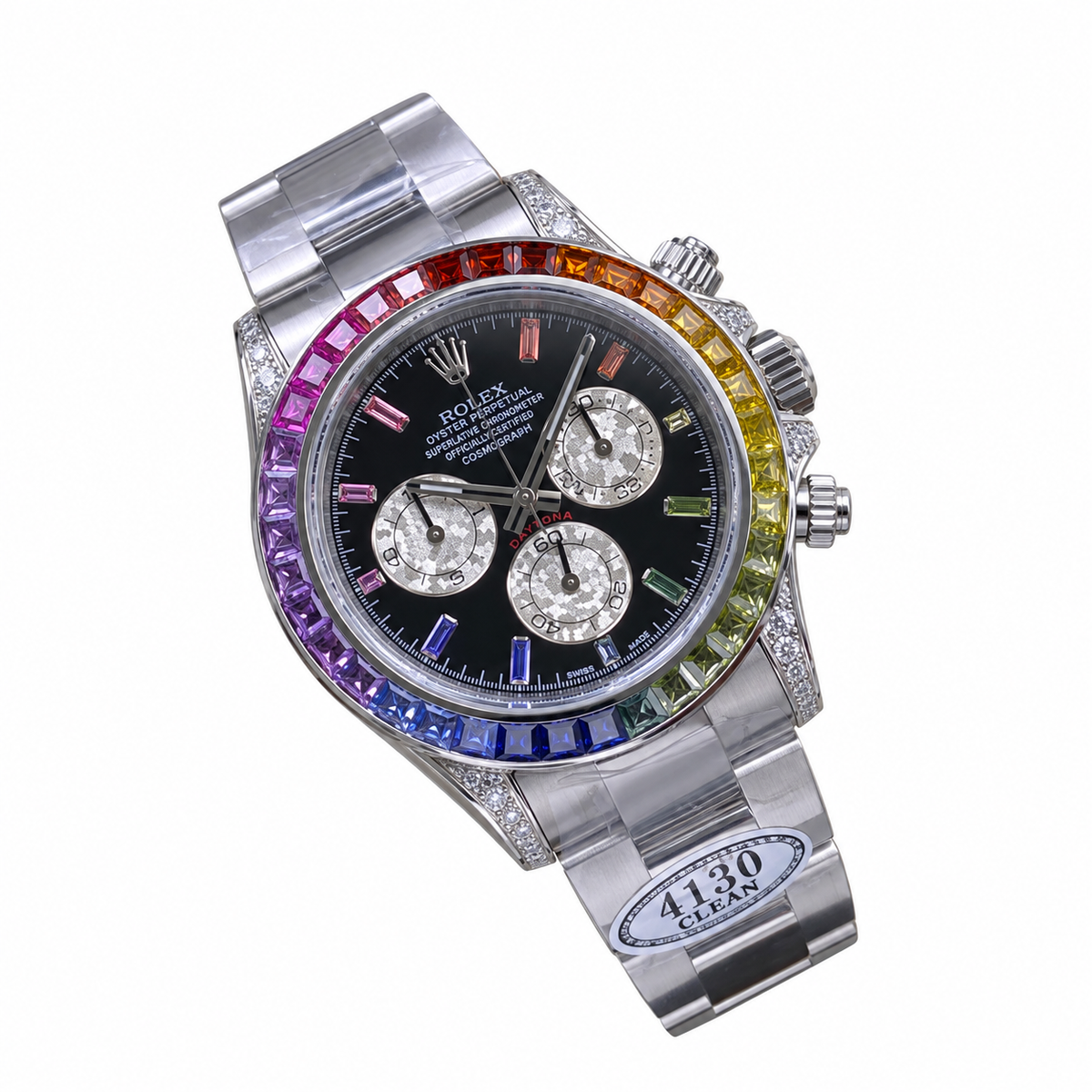 Rolex Cosmograph Daytona Rainbow 40mm White Gold Chronograph Watch