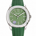 Patek Philippe Aquanaut 5168G White Gold Olive Green Dial Green Rubber Strap 42.2mm