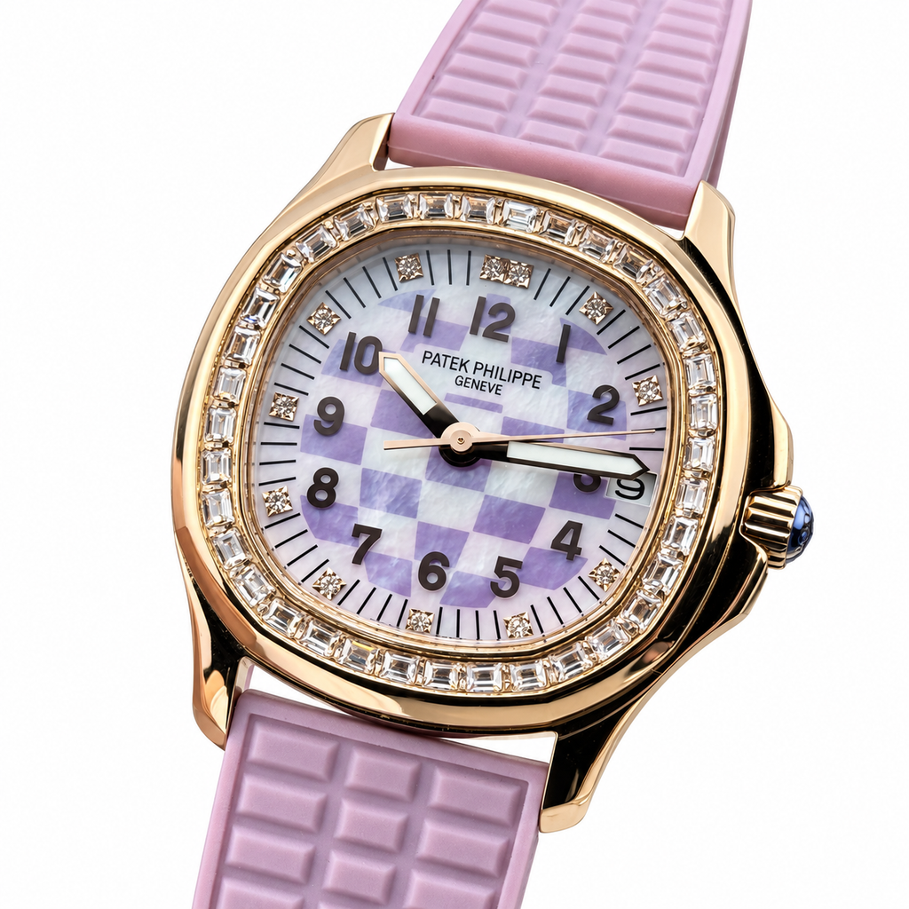Patek Philippe Aquanaut Luce Diamond Rose Gold MOP Dial Pink Strap