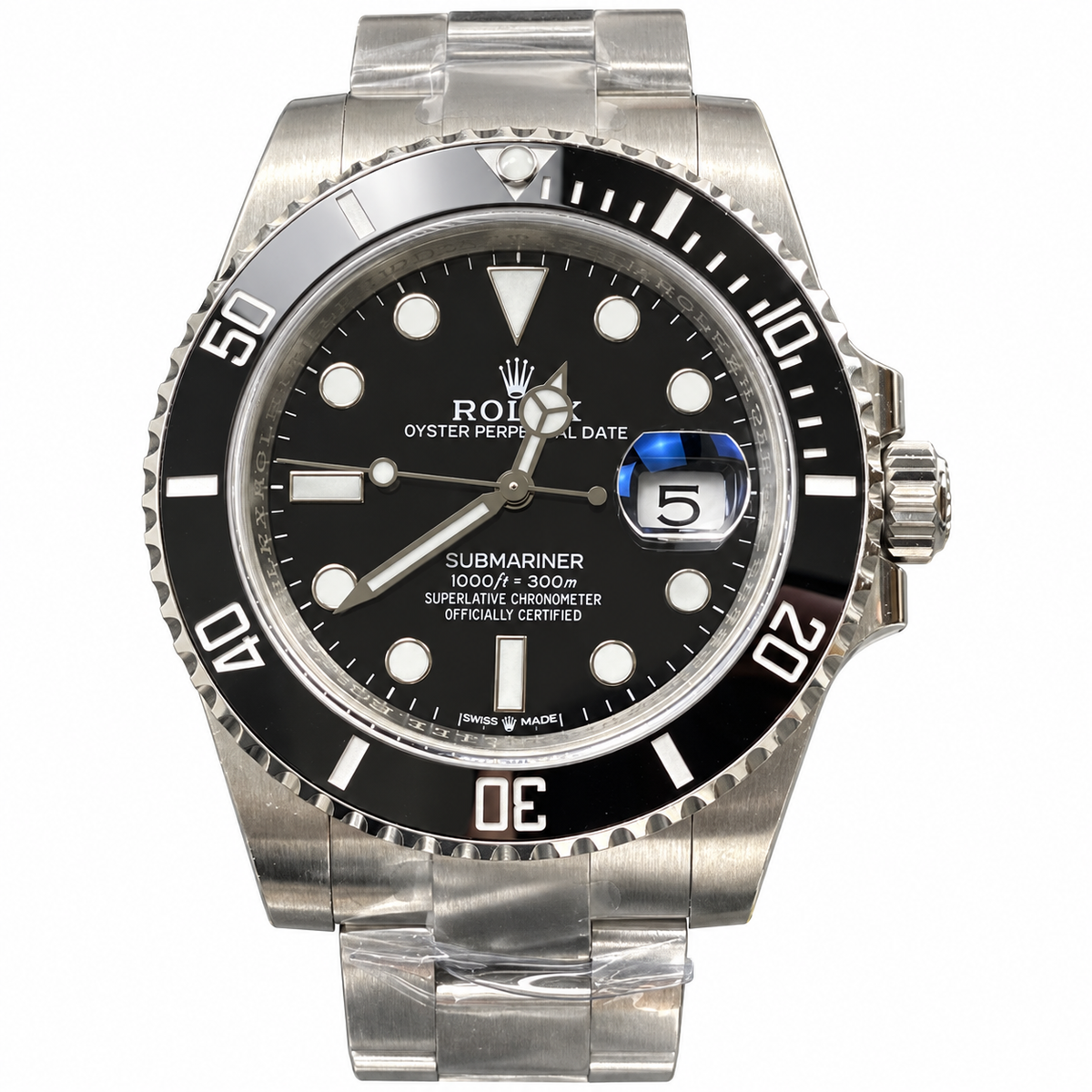 Rolex Submariner Date Oystersteel Black Ceramic Bezel Black Dial Oyster Bracelet Watch 40mm