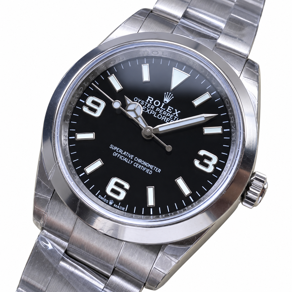 Rolex Explorer Oystersteel Black Dial Oyster Bracelet Watch 36mm