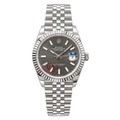 Rolex Datejust 41 Oystersteel White Gold Fluted Bezel Slate Dial Jubilee Bracelet Watch