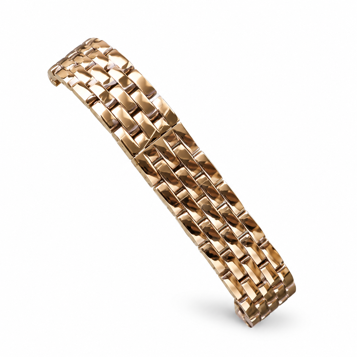 Cartier Panthère de Cartier Small 18k Yellow Gold Diamond Bezel White Dial Roman Numeral Yellow Gold Bracelet Quartz Watch