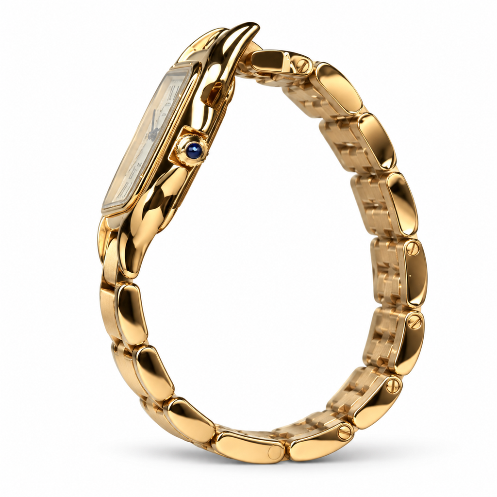 Cartier Panthère de Cartier Large 18k Yellow Gold White Dial Gold Bracelet Watch