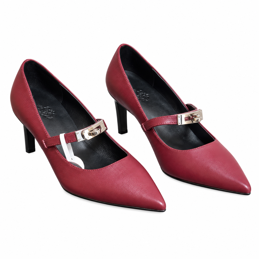Hermès | Women’s Heeled Calfskin Shoes | The Colour of Confidence