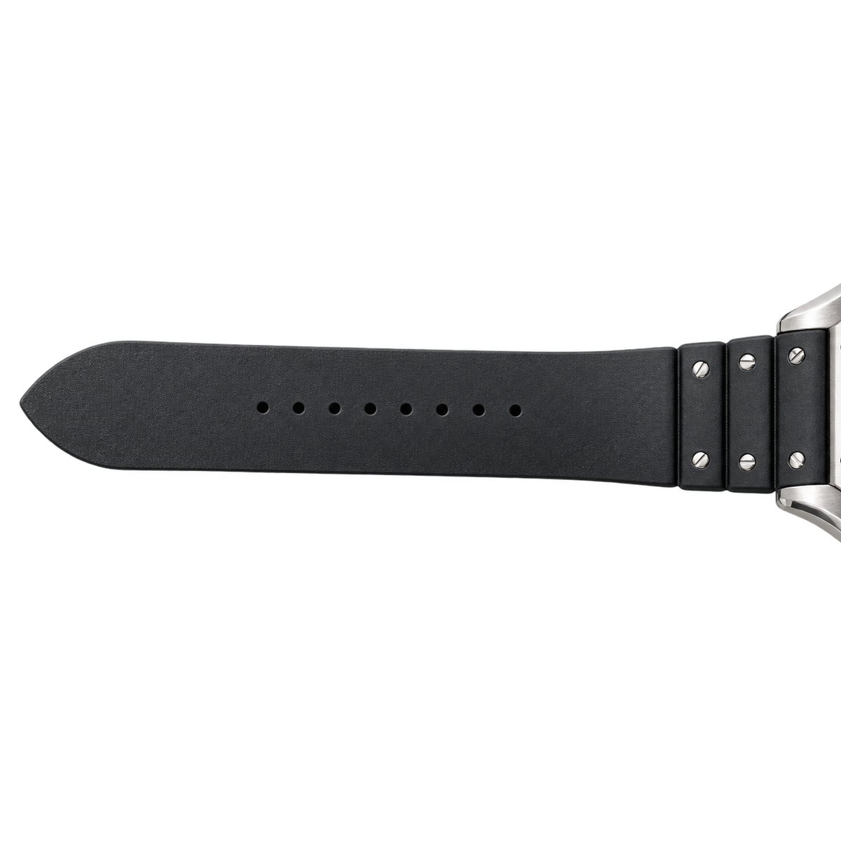 Cartier Santos de Cartier Large Steel & Black PVD Grey Dial Black Rubber Strap Automatic Watch