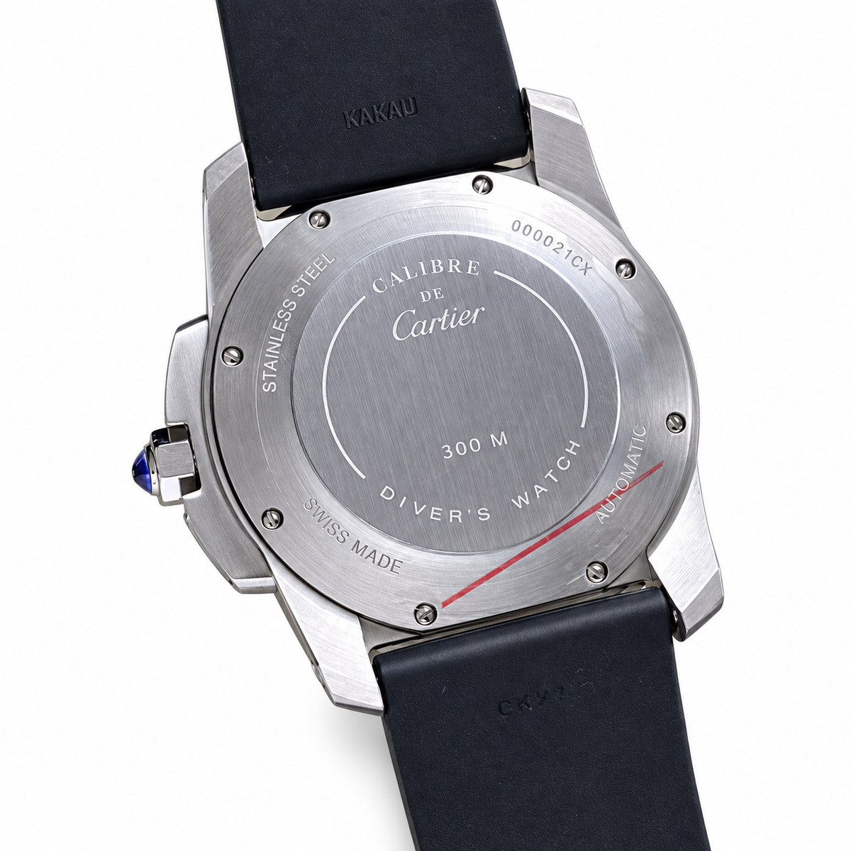Cartier Calibre de Cartier Diver Steel Black Ceramic Bezel Blue Dial Automatic Watch
