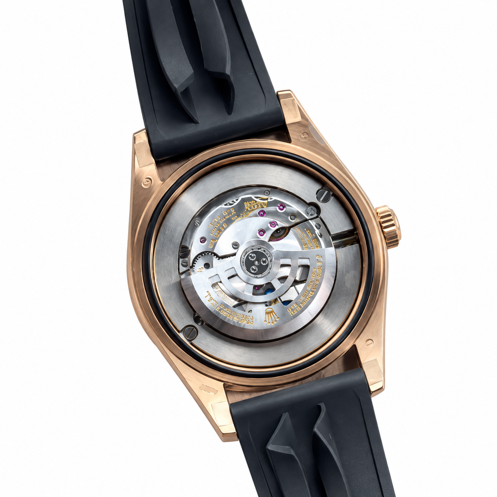 Rolex Sky-Dweller Rose Gold White Dial Oysterflex Watch