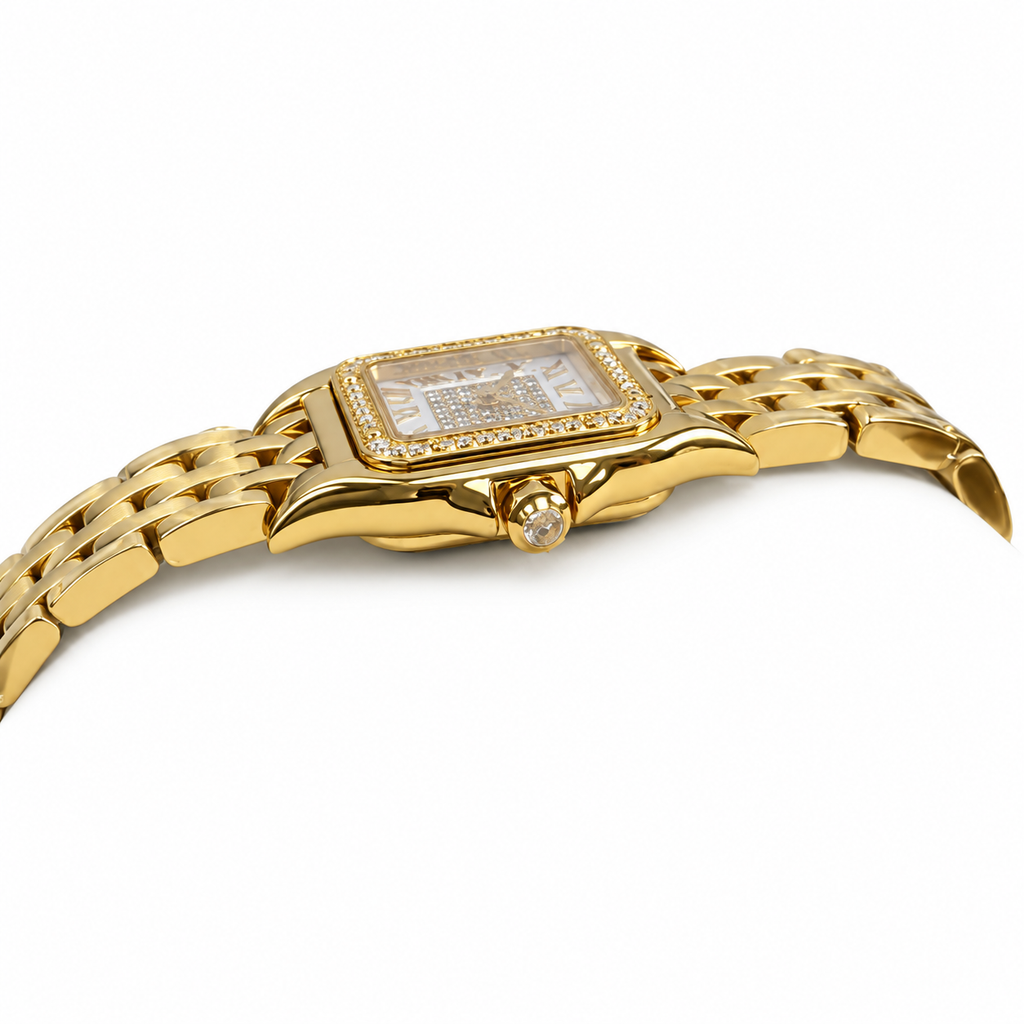 Cartier Panthère de Cartier Yellow Gold Diamond Bezel Pavé Dial Gold Bracelet Watch