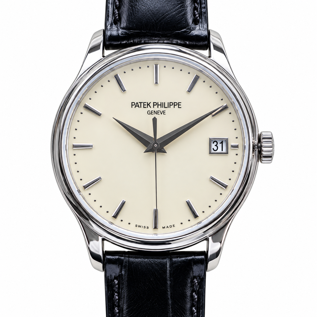 Patek Philippe Calatrava Steel Cream Dial Hunter Case 39mm