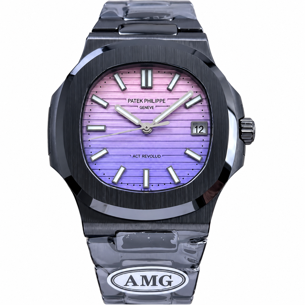 Patek Philippe Nautilus AET Remould Black DLC Aurora Purple