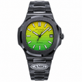 Patek Philippe Nautilus AET Remould Black Ceramic Yellow Green Gradient