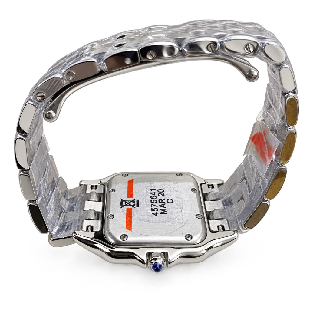 Cartier Panthère de Cartier Medium Stainless Steel White Dial Roman Numeral Steel Bracelet Quartz Watch