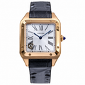 Cartier Santos-Dumont XL Rose Gold White Dial Black Alligator Watch
