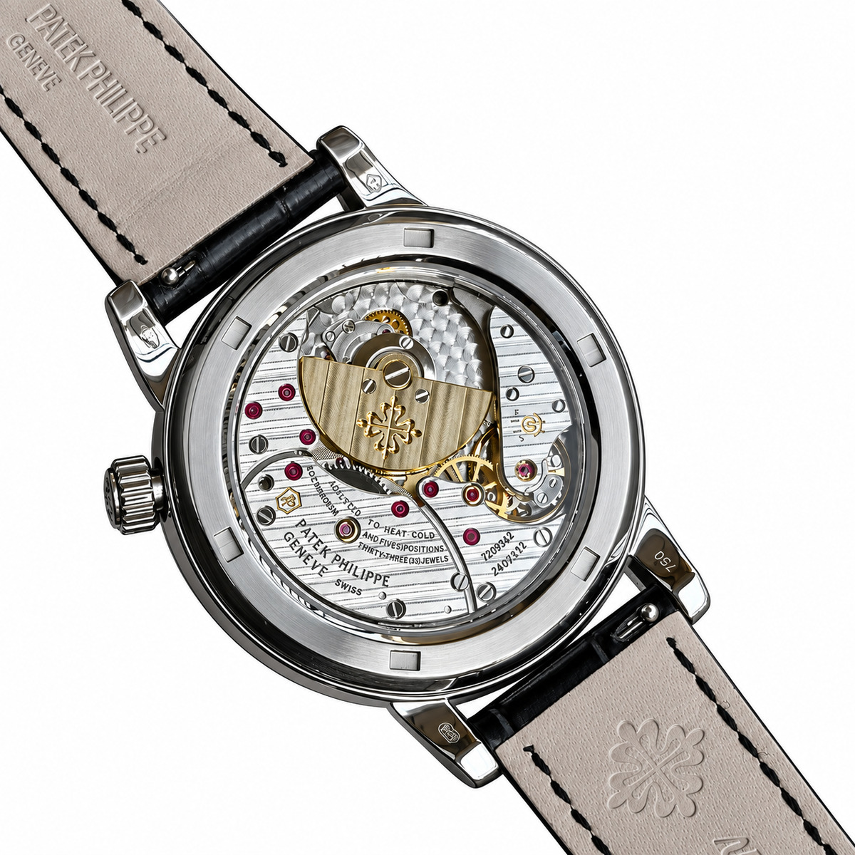 Patek Philippe Celestial White Gold Blue Sapphire Black Star Dial Moon Phase 44mm