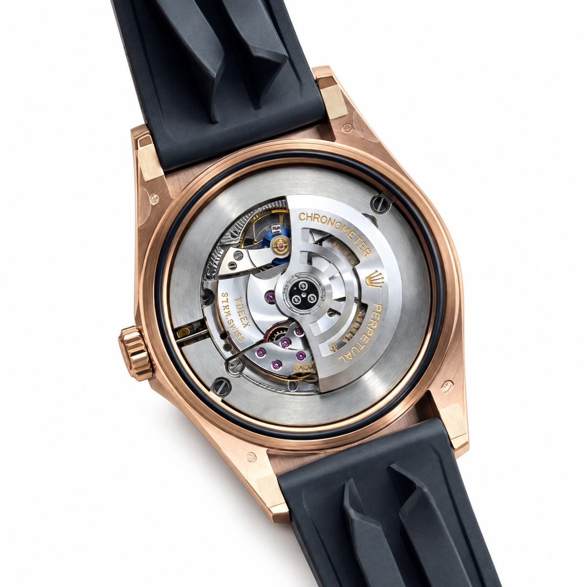 Rolex Sky-Dweller Rose Gold Chocolate Dial Oysterflex Watch