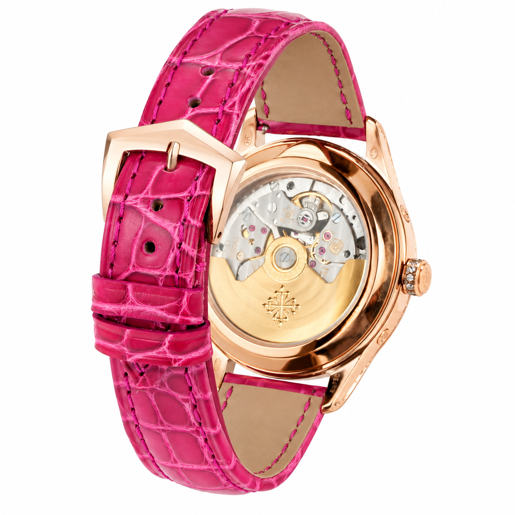 Patek Philippe Ladies Rose Gold Diamond Bezel Annual Calendar Moon Phase 38mm
