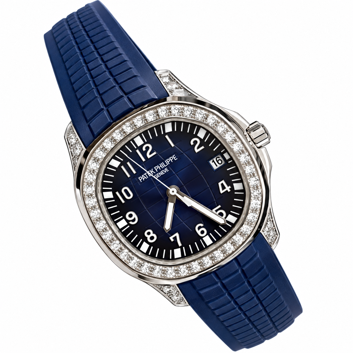 Patek Philippe Aquanaut Diamond Blue Dial Ladies