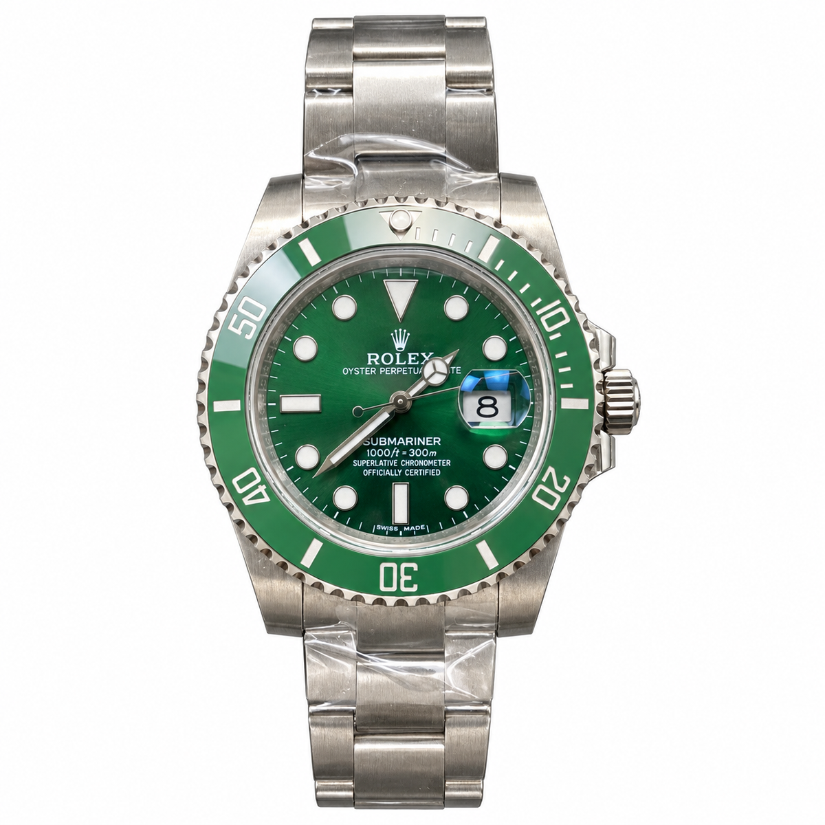 Rolex Submariner Date Oystersteel Green Ceramic Bezel Green Dial Oyster Bracelet Watch 40mm