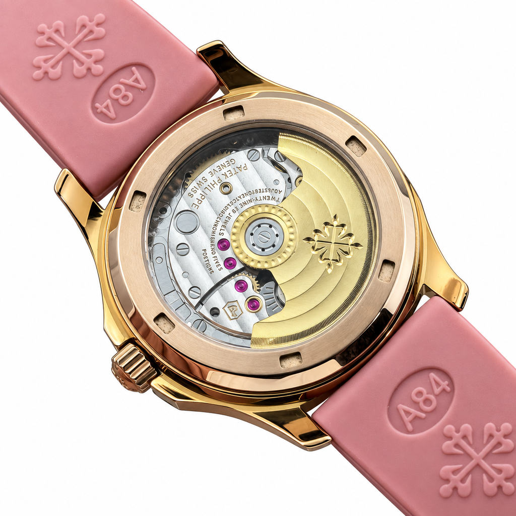 Patek Philippe Aquanaut Luce Rose Gold Diamond MOP Dial Pink Strap 35.6mm