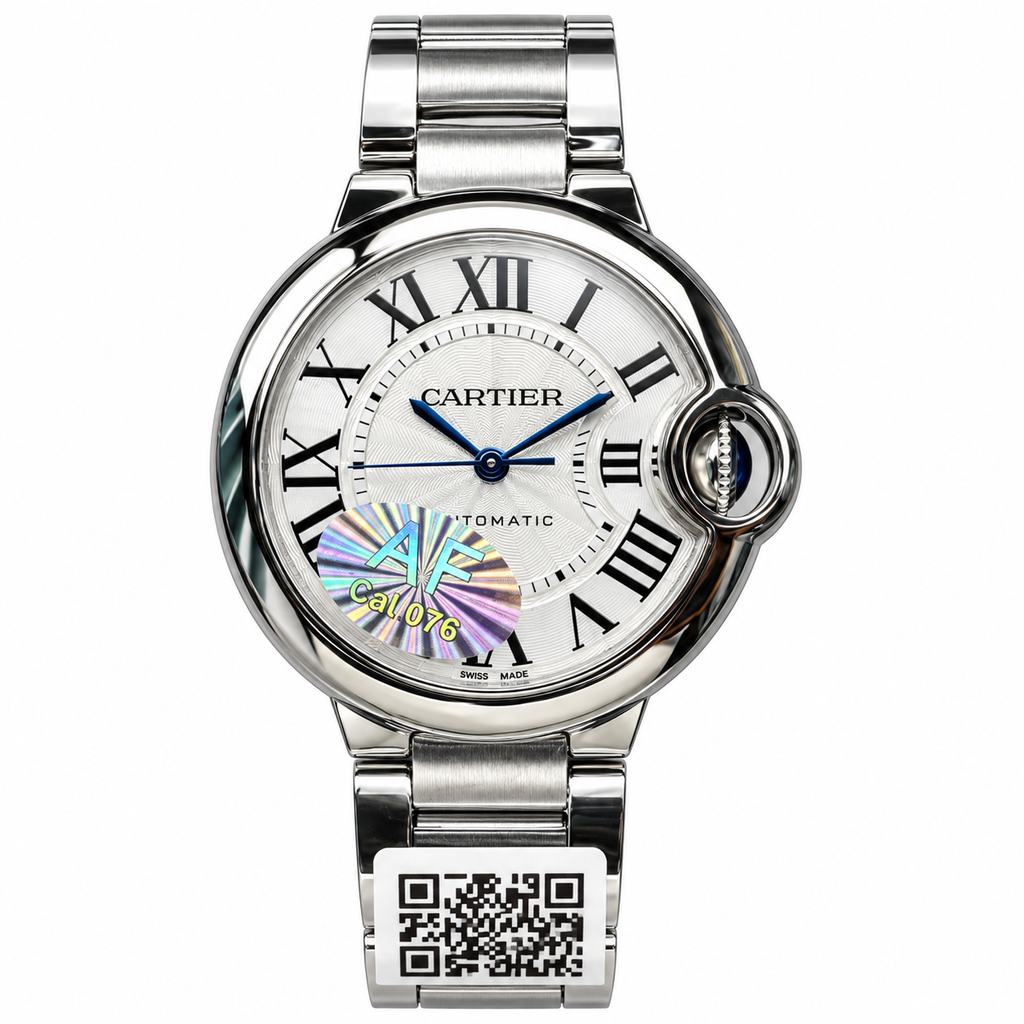 Cartier Ballon Bleu de Cartier 33mm Stainless Steel Silver Dial Roman Numeral Steel Bracelet Automatic Watch
