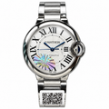 Cartier Ballon Bleu de Cartier 33mm Stainless Steel Silver Dial Roman Numeral Steel Bracelet Automatic Watch