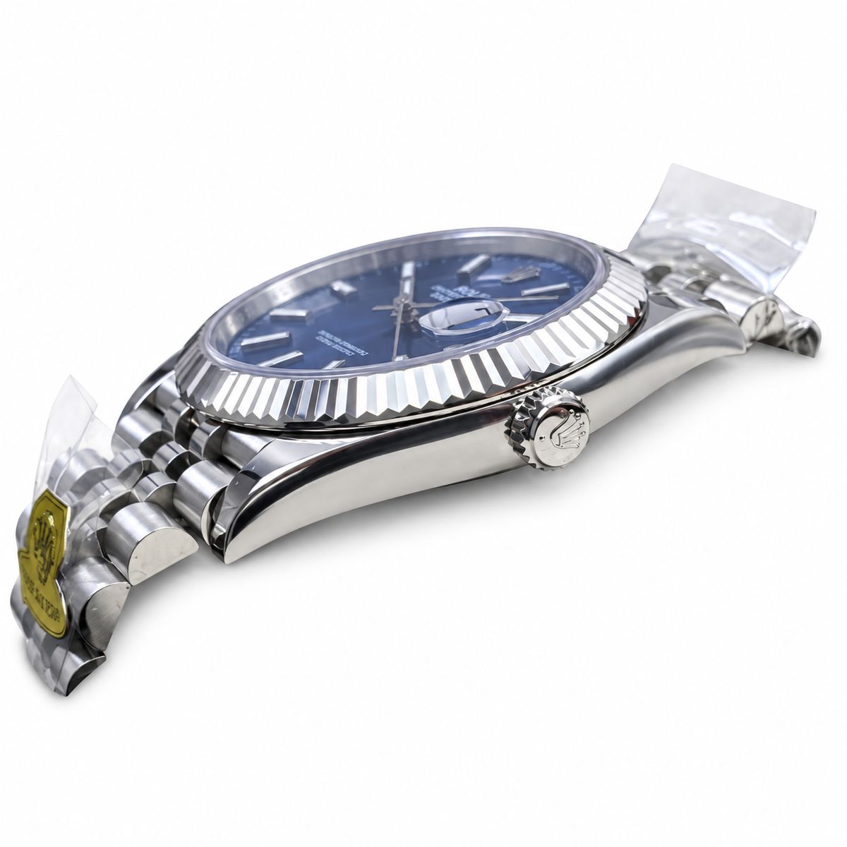 Rolex Datejust 41mm Blue Dial Fluted Bezel Jubilee Bracelet Watch