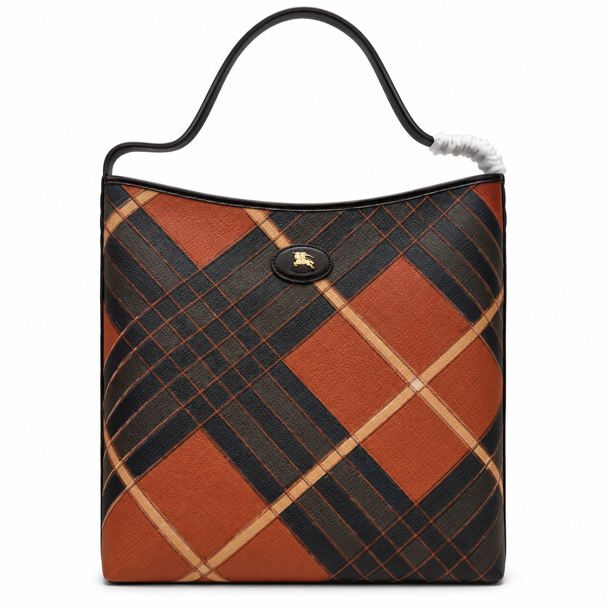 Burberry Amber Check Equestrian Shoulder Tote