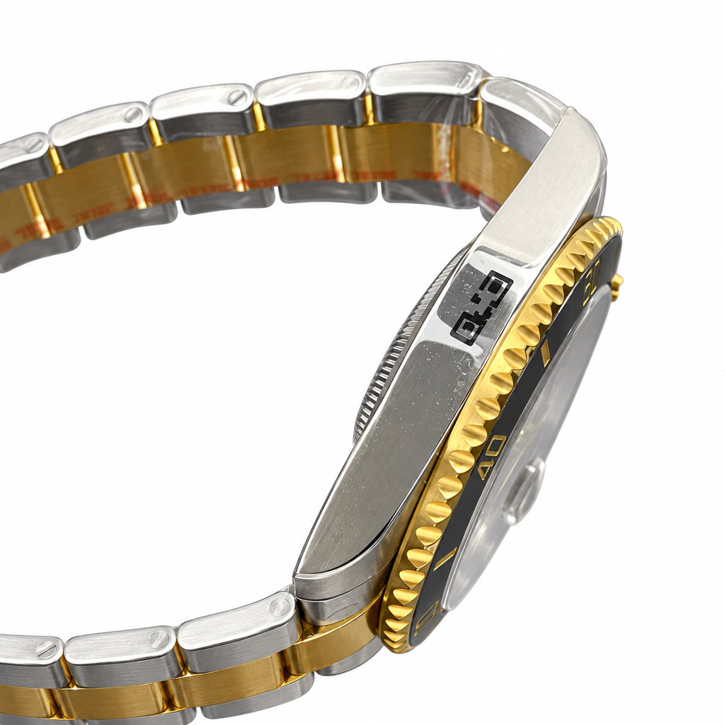 Rolex Submariner Date Oystersteel Yellow Gold Black Ceramic Bezel Black Dial Oyster Bracelet Watch 41mm