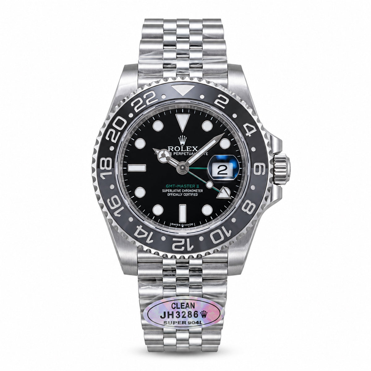 Rolex GMT-Master II Sprite Left-Hand Black Green Ceramic Bezel Jubilee Watch