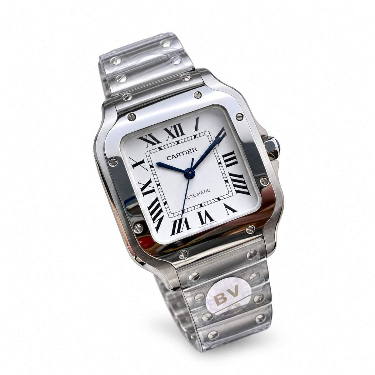 Cartier Santos de Cartier Steel White Dial Automatic Watch XL