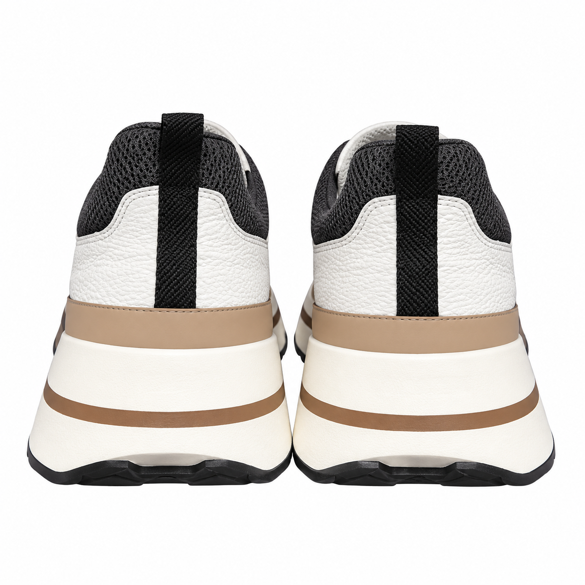 Hermès Black and White Leather & Mesh Low-Top Sneakers