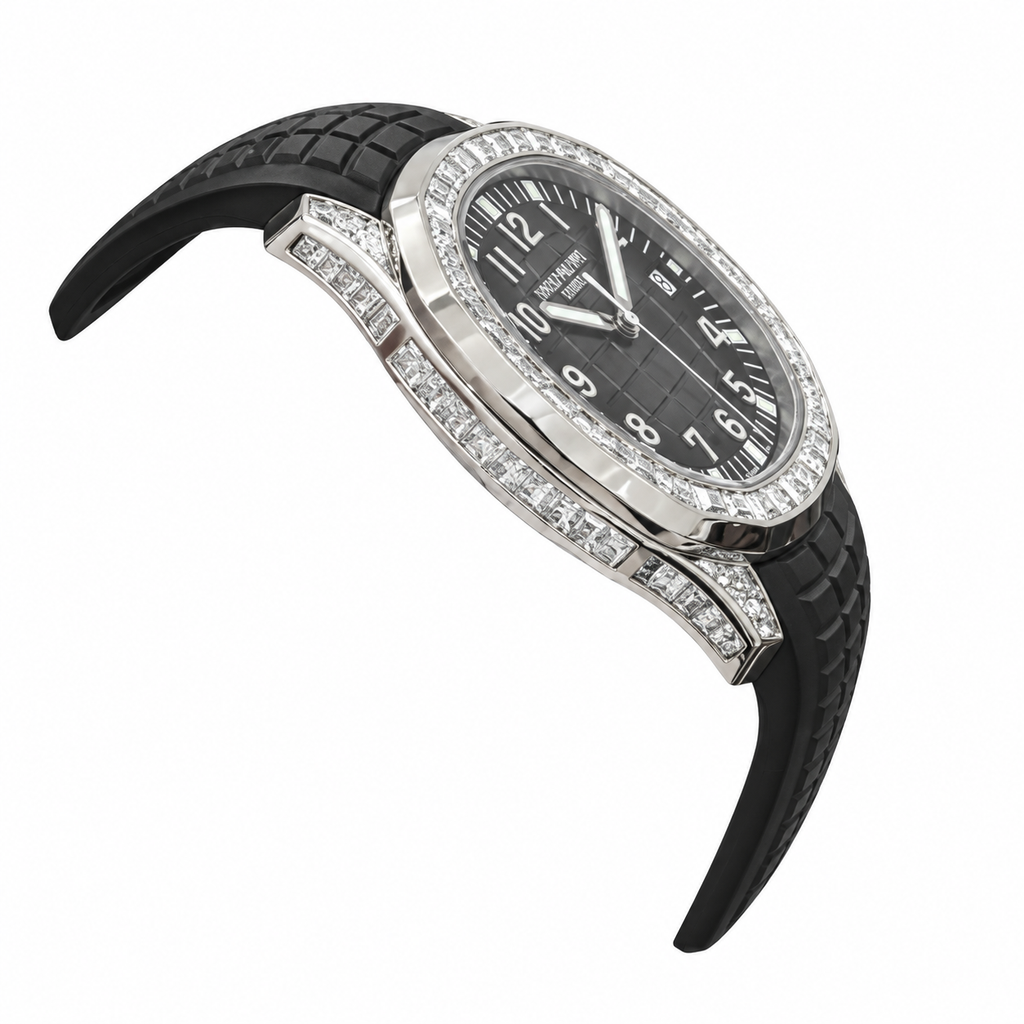 Patek Philippe Aquanaut Diamond Bezel Black Dial