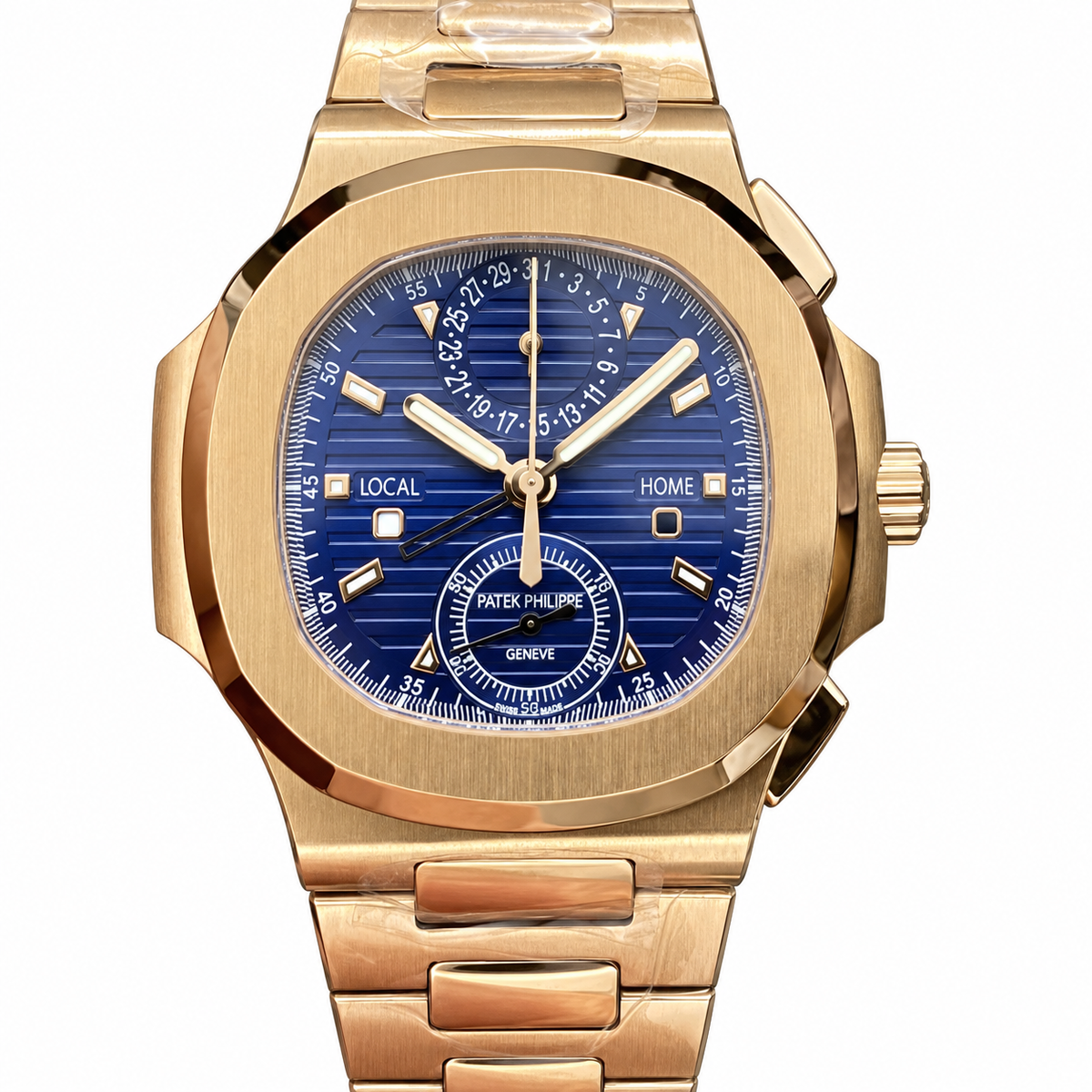 Patek Philippe Nautilus Chronograph Rose Gold Brown Dial