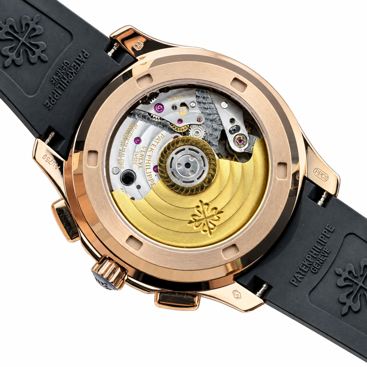 Patek Philippe Aquanaut Chronograph Rose Gold Rainbow Sapphire White MOP 39.9mm