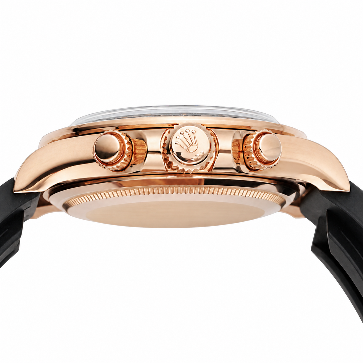 Rolex Cosmograph Daytona Rose Gold Black Ceramic Bezel Chocolate Dial Oysterflex Watch