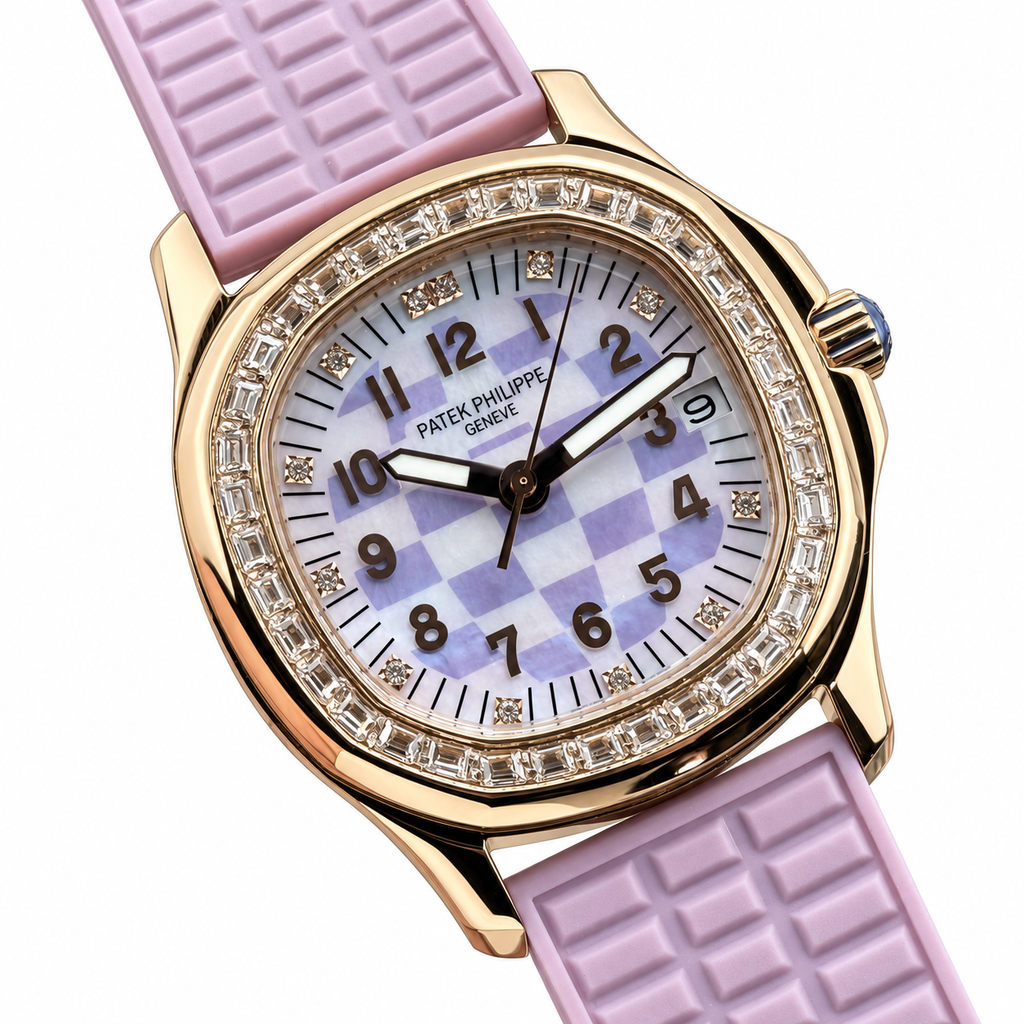 Patek Philippe Aquanaut Luce Diamond Rose Gold MOP Dial Pink Strap