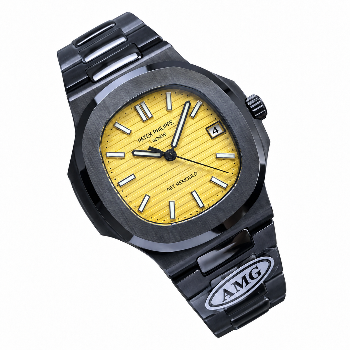 Patek Philippe Nautilus AET Remould Black Ceramic Yellow Dial AMG