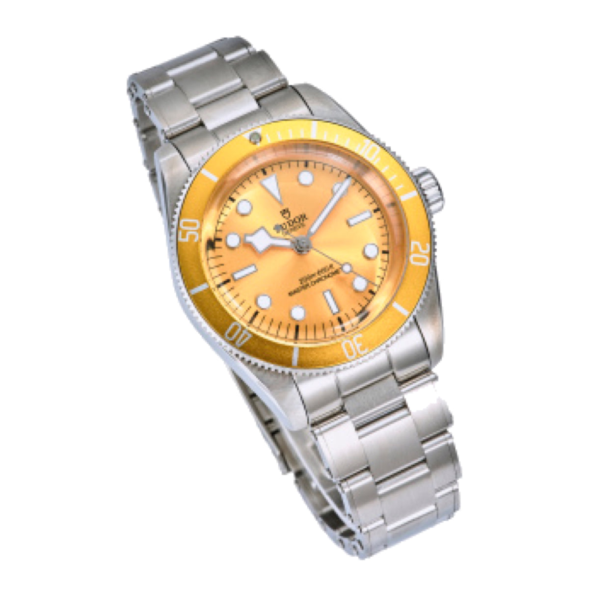 Tudor Black Bay Steel Yellow Bezel Yellow Dial Steel Bracelet Watch 41mm