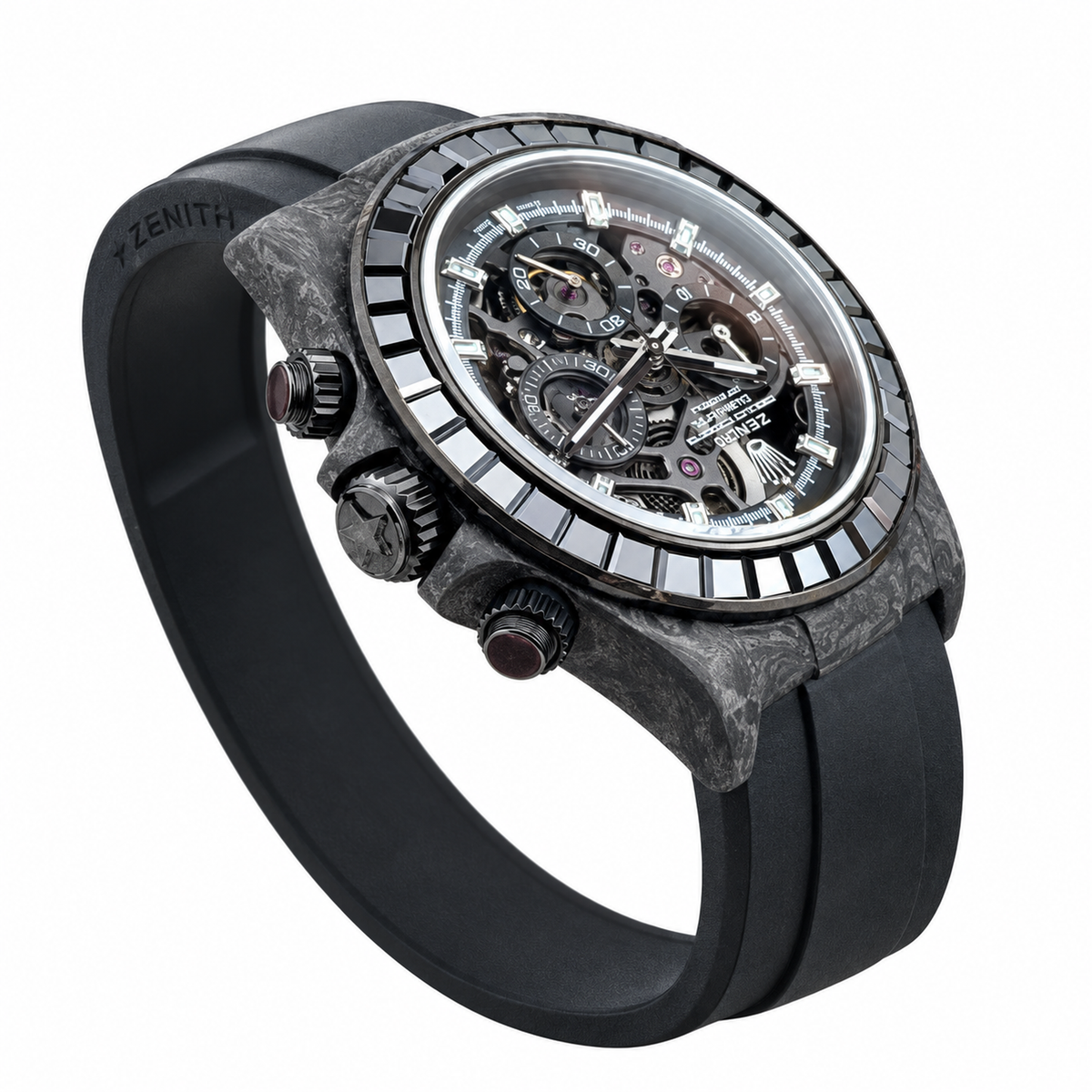 Rolex Daytona Skeleton Carbon Diamond Bezel 40mm
