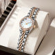 AIMAN Women's Luxury Watch 22mm | Mother of Pearl Dial & Full Diamond Bezel