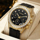 VEADONS Iced Out Chronograph Watch 40mm | Gold Diamond Bezel & Black Dial