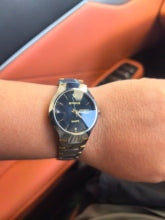 VEADONS 1985 Presidential Gold Watch | Fluted Bezel & Black Honeycomb Dial