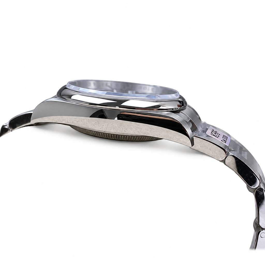 Rolex Oyster Perpetual Periwinkle Blue Dial Smooth Bezel Oyster Bracelet Oystersteel