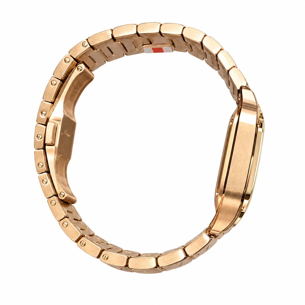 Cartier Santos de Cartier Rose Gold White Dial Automatic Watch