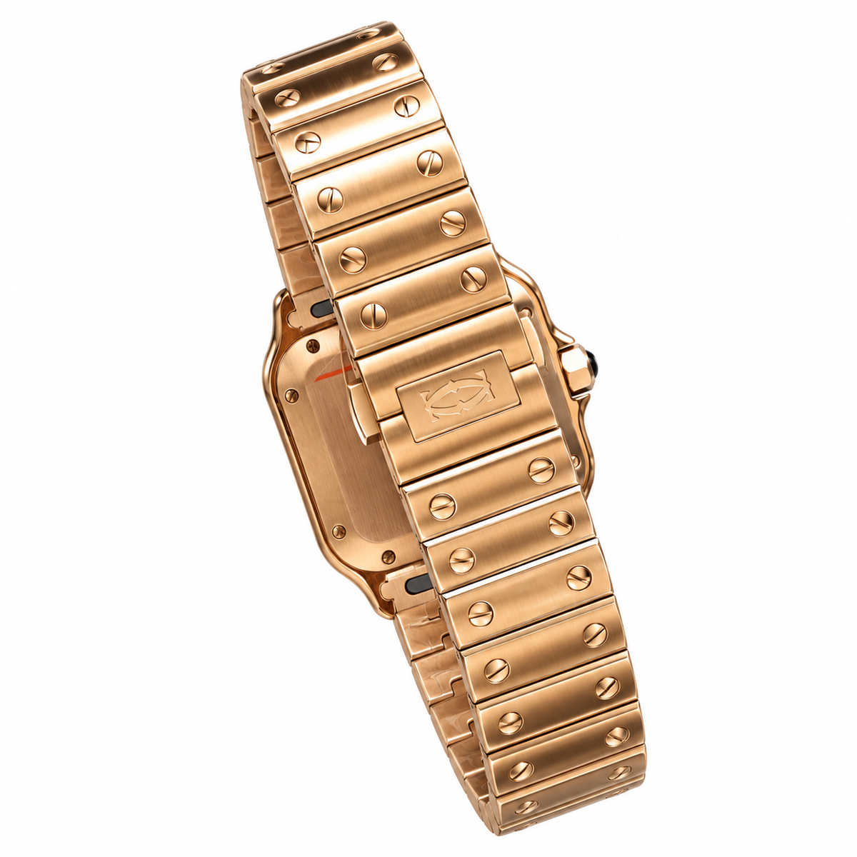 Cartier Santos de Cartier Rose Gold White Dial Automatic Watch